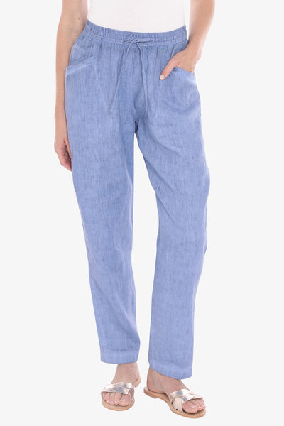 Linen Pigment Pants - Coastal
