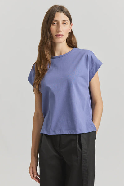 Crew Neck Tank - Denim Blue