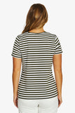 Core Stripe Tee - Olive/White