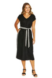 Ric Rac Detail Dress - Black
