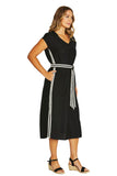 Ric Rac Detail Dress - Black
