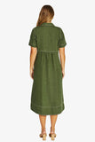 Seam Detail Shirt Dress - Evergreen
