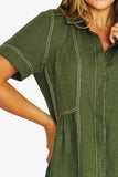 Seam Detail Shirt Dress - Evergreen