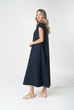 Shell Cap Sleeve Dress - Dark Navy