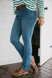 Skinny High Rise Jeans - Denim Blue
