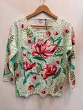 Diane 3/4 Cotton Tee - Leaf