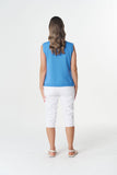 Amber Cotton Vest - Azure Blue