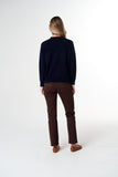 Funnel Neck Merino Jumper - Navy