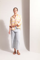 Jean Queen Crop - Bleach Wash