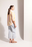 Jean Queen Crop - Bleach Wash