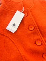 Boiled Wool High Collar Vest - Tango