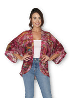Silk Chiffon Artists Kimono - Pink Primrose