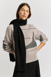 Extra Fine Merino Scarf - Black