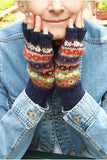 Colorado Fair Isle Knit Fingerless Gloves
