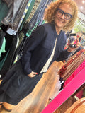 Boiled Wool Bomber Zip Jacket - Navy