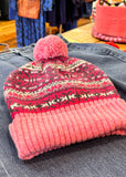 Wool Irish Twist Beanie - Pinks