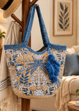 Jute Bag - Zebra Palm