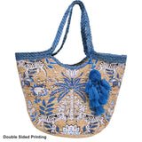 Jute Bag - Zebra Palm
