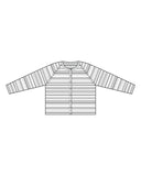 Anna Striped Crew Neck Cardigan - Light Oat