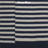 Flemming Striped Wool Scarf - Navy