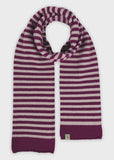 Flemming Striped Wool Scarf - Rosehip