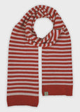 Flemming Striped Wool Scarf - Red