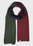 Ostrich Lambswool Block Scarf - Red/Purple