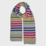 Pantonia Striped Wool Scarf - Lt Grey