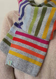 Pantonia Striped Wool Scarf - Lt Grey