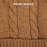 Wool Cable Beanie - Mustard
