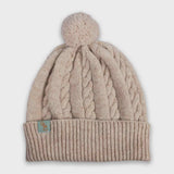 Wool Cable Beanie - Beige
