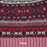 Wool Irish Twist Beanie - Pinks