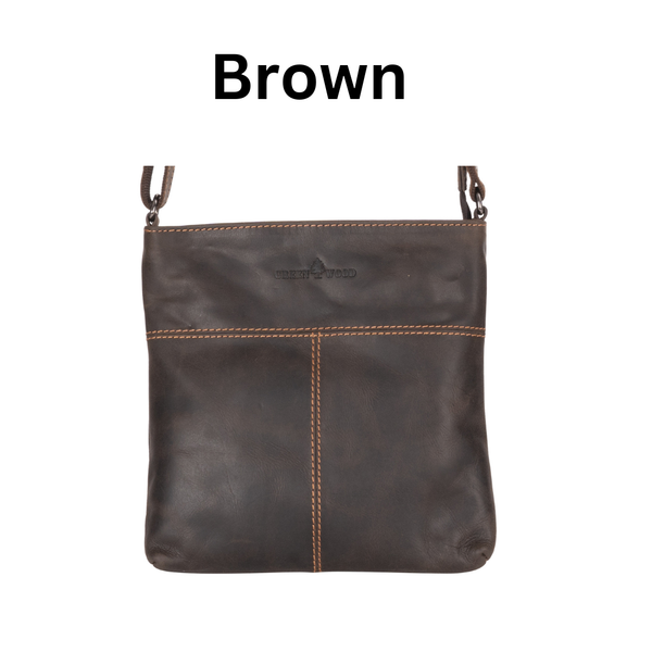 Small leather Crossbody Bag - Brown
