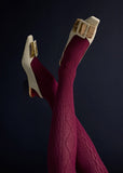 Aran Cashmere Blend Tights – Claret