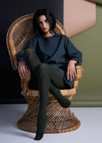 Aran Cashmere Blend Tights – Green