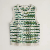 Lemon Porch Vest - Minvor Aran Cut Grass