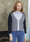 Kingsland V Neck Merino Cardigan - Charcoal