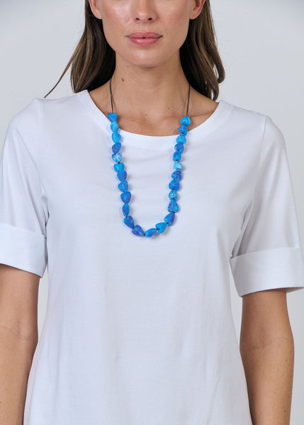 Resin Necklace - Blue