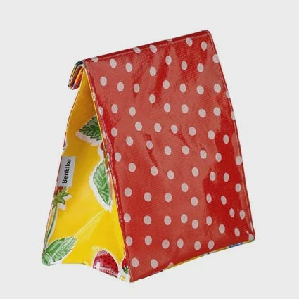 Oil Cloth Lunch Bag - Red Spots