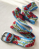 Berries on the Vine Embroidered Wool Belt