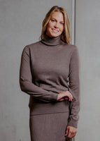 Rosie Essential Roll Neck Pullover - Mocha