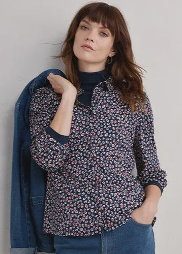 3/4 Embrace Shirt - Feathre Marks Maritime