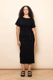 Black Stretch Tie-Waist Dress