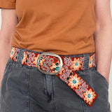 Buds & Blooms Floral Embroidered Wool Belt