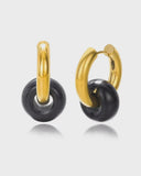 Astrid Hoop Earrings - Blue/Black