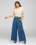 Flower Belt - Peacock Suede