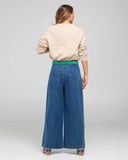 Flower Belt - Peacock Suede