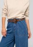 Flower Belt - Chocolate Suede