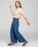 Flower Belt - Chocolate Suede