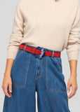 Flower Belt - Sienna Red